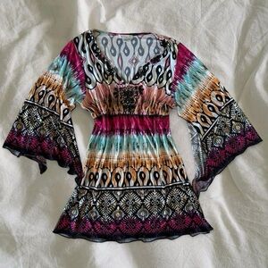 Boston Proper Multicolor Bohemian Tunic